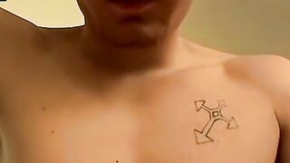 Thug Billy working out a load of hot jizz out of his cock