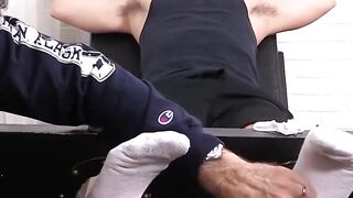 MaleFeetXXX.com - Homosexual jocks tickled and tormented by two deviants