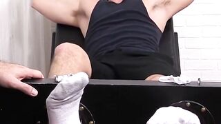 MaleFeetXXX.com - Homosexual jocks tickled and tormented by two deviants