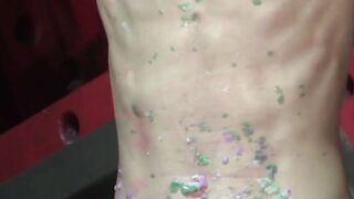BondageBadBoy.com - White dude with tats endures hot wax and harsh ball busting in br