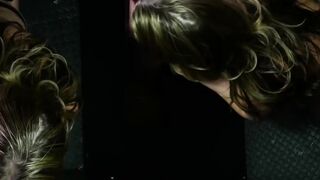 Brunette Lala Tada has her first gloryhole cock sucking experience