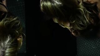 Brunette Lala Tada has her first gloryhole cock sucking experience
