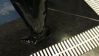 Handsome latina shemale with nice curves masturbates solo