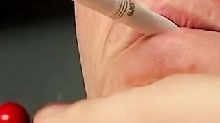 Smoke and stroke fun with magnetic  twink at midnight