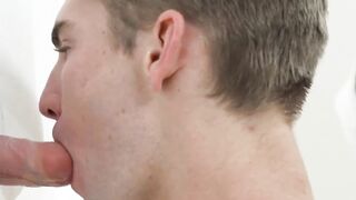 BoyMissionary.com - Beautiful young Mormon reaches orgasm while barebacked by his pas