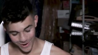 GayStepBros.com - Hot stepbro treated with a portion of hard dick and cum in mouth