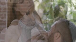 Busty painter Penny Pax seduces her naked model into a sensual fuck session