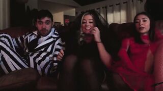 River Lynn and Amber Summer fuck their stepbros Nade Nasty and Lawson Jones in a haun