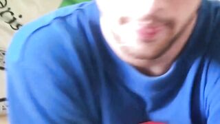 LecheLatinos.com - Attractive Maximiliano's cum explosion from a rim job