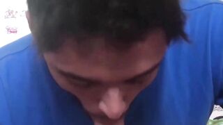 LecheLatinos.com - Attractive Maximiliano's cum explosion from a rim job