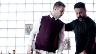 FatherXXX.com - Teen sinner's church sex punishment by horny priest