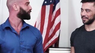 Young stud Michael Boston and three other hotties gag each other cocks Hoe 2