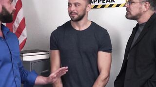 Young stud Michael Boston and three other hotties gag each other cocks Hoe 2