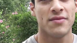 I lay down and let tattooed Ayun swallow and jerk my gigantic penis Hoe 2