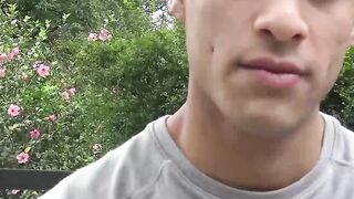 I lay down and let tattooed Ayun swallow and jerk my gigantic penis Hoe 2