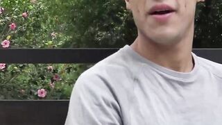 I lay down and let tattooed Ayun swallow and jerk my gigantic penis Hoe 2