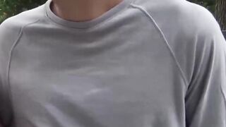 I lay down and let tattooed Ayun swallow and jerk my gigantic penis Hoe 2