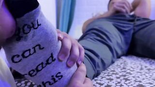 MaleFeetXXX.com - Chris Rockaway jerks off while his gorgeous feet are worshiped by l