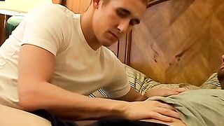 Gay jock Mason Wyler fed cock before facial inducing anal