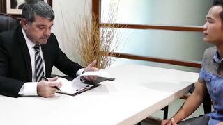 PinoyBoys.com - Job interview turns into bareback sex with a cute Asian twink who lov