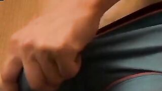 TwinkUndie.com - Hairy bum fiddler's undies-on intense jerk off session