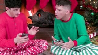 For Christmas Laney Grey and Bailey Blaze get big cum loads as presents from their st