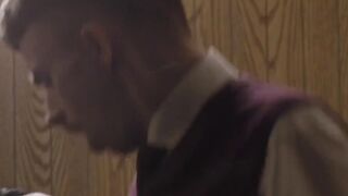FatherXXX.com - Confession room throat fucking through the small window