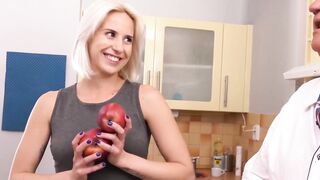 Blonde Amy Douxxs pussy is nailed by her boyfriends perv stepdad