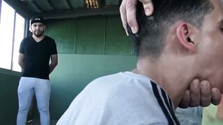 Bearded Angelo joins the blowjob session of Marc and Maximiliano Hoe 2