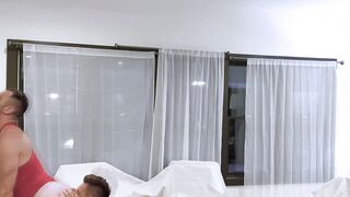 Jax Thirio rides Michael Boston monster cock after fucking him hard
