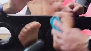 MaleFeetXXX.com - David Benjamin's squirming screams during an intense tickle session