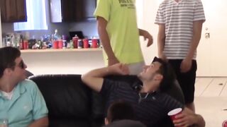 Pretty boy bottom serves the bros mind blowing blowjob