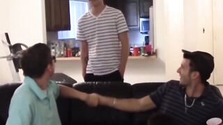 Pretty boy bottom serves the bros mind blowing blowjob