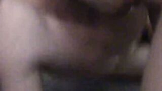 White haired hunk sucks two enormous dicks and gets banged afterwards