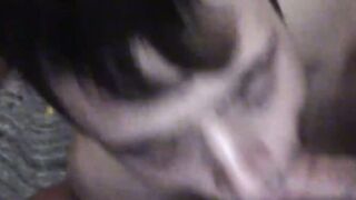White haired hunk sucks two enormous dicks and gets banged afterwards
