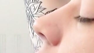 Smoking tattooed twink indulges in wild bareback fucking
