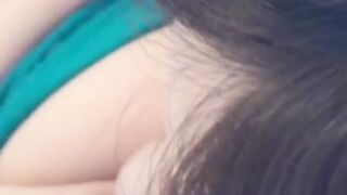 NipponSexTV.com - Lady from Japan enjoys playing with her tits and pussy