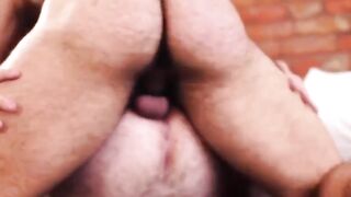 HardcoreBears.com - Cubs Atlas Grant and Bear Silien perform oral before intense bang