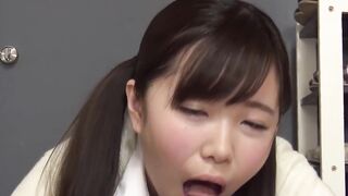 Japanese student wants her red pussy to get poked before fucked