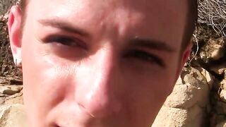 BoyDesire.com - POV mountain adventure with a barebacked, creamed twink ass