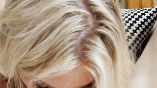 Blonde Bombshell Rachael Cavalli Teases and Tempts with Her Sassy Suck n Swallow