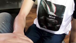 LecheLatinos.com - Barely legal Latino twink's massive POV cock challenge