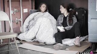 Homeless 18 yo lesbians Gia Derza and Evelyn Claire need a better life