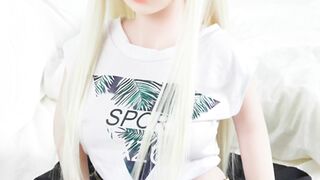 Mini Love Doll – young Blonde get long titties - hottest blowjobs