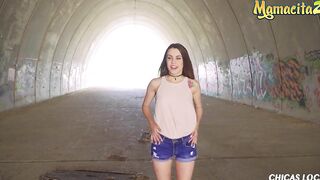 MAMACITAZ - Slim 19 Year Old Elle Rose Takes Long Penis Outdoor