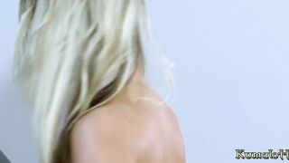 Kumalott – Slutty Tattooed Blonde Casting Nailed