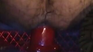 CentralFisting.com - Wilhelm Dragon's giant dildo squat and fist