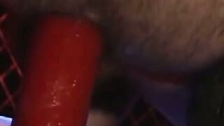 CentralFisting.com - Wilhelm Dragon's giant dildo squat and fist