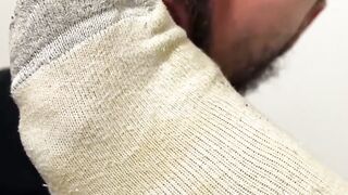 MaleFeetXXX.com - Lustful Thom's sniffing and sucking of muscular Joey J's big bare f