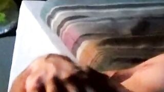 Milking my cock as I become intoxicated while smoking Hoe 2